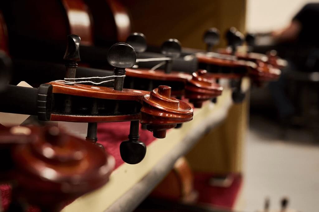 Inside the Knilling string instrument shop